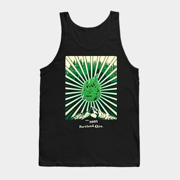 Retroposter (green on Black) Tank Top by MunkeeWear